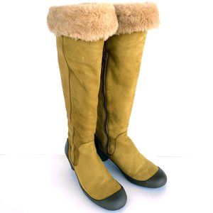 Nubuck Fur Trimmed Camper Boots